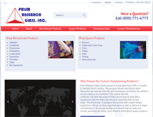 Tablet Screenshot of prismresearchglass.com